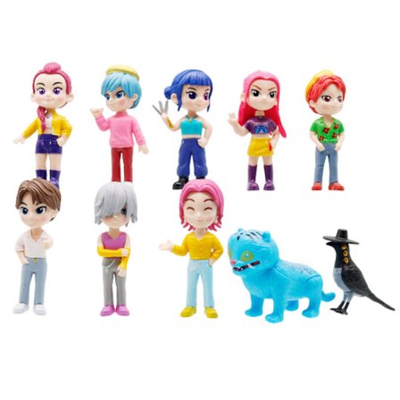 K Pop Demon Hunters Serie Anime Figurer Søde Dukker Fans Børn Gave Tegneserie Q Version Figurin Ornament Legetøj 10 stk