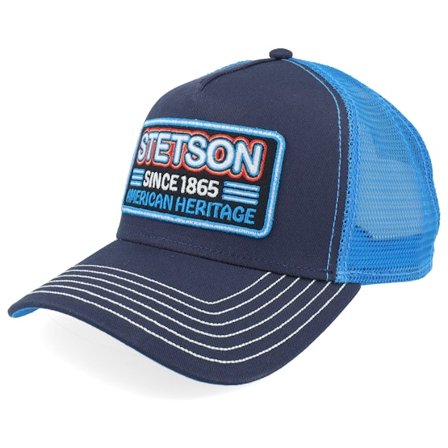 Stetson - Glow In The Dark Blue A-Frame Trucker Trucker Blue Cap - @ Hatstore