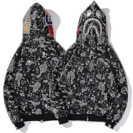 Miesten huppari Camo Loose Zipper Jacket -paita Miesten Boy vY