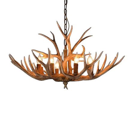 6-armet Resin Lysekrone Lampe 220v E14 Pære - yuhao