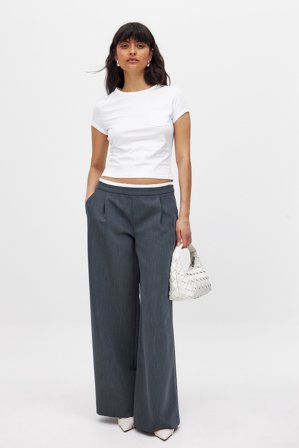 NA-KD Elastische Anzughose aus Baumwolle - Business Hosen - Grau - EU 42