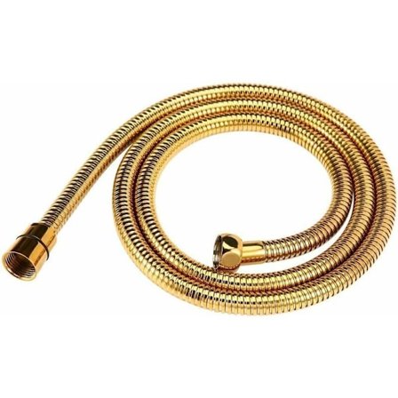 Gulddouche slange 1,5 m Douche slange Rustfrit stål Fleksibel Eksplosionssikker til Alle Douchehoveder (G1/2)