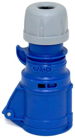 Garo Quick Skarvuttag IP44 3-polig 16A 6h, blå, Anslutningsdon & kablar