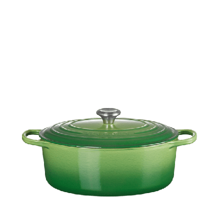 Le Creuset Oval Gryta Gjutjärn 31 cm Bamboo Green 6,3L Grytor Grön 6,3 L /