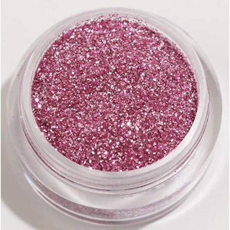 1stk Finkornet glitter Gammelrosa