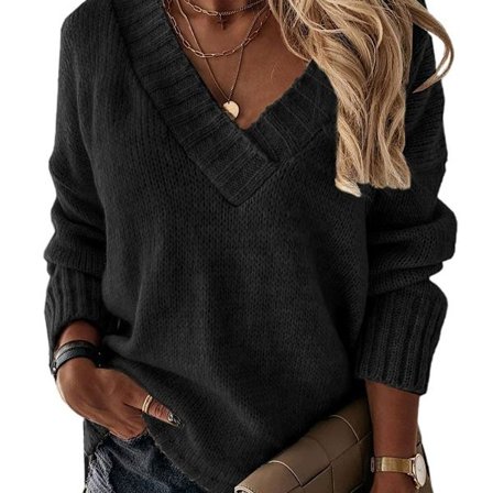 Genser i fast farge for kvinner