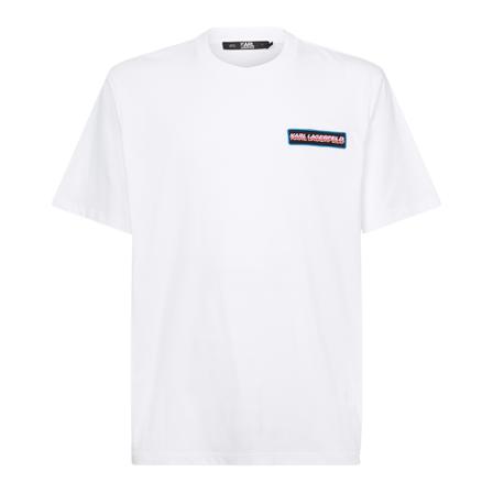 Karl Lagerfeld, Future Graphic T-Shirt Biały, Mężczyzna, Rozmiar: L