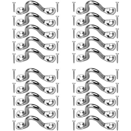 20 Stycken Ögleplatta i Rostfritt Stål, Ögleplatta i Rostfritt Stål, Däckspännen i Rostfritt Stål, Kajakdäckspännen, Ögleplatta i Rostfritt Stål,