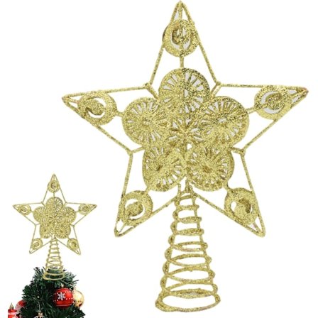 1. gull juletretopp - 5-tagget stjerne juletretopp