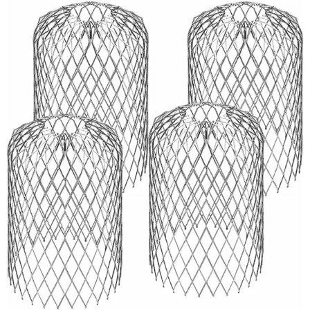 4 stk. aluminiumsrenderendeskærm 8 15 cm rustfri tagrenderfilter vandtæt tagrendernet kraftig holdbar til hus tagrende kloakafløbsrør - sølv