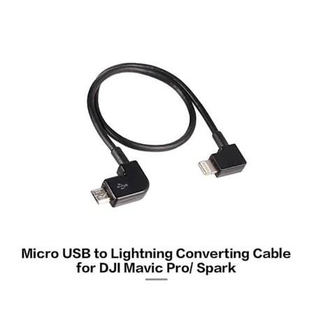Micro USB till Lightning Fjärrkontroll Surfplatta Telefon Data Konverterare Överföringskabel för Android iOS DJI Spark Mavic Pro