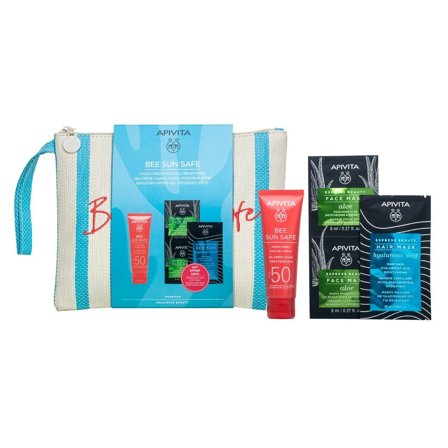 Apivita Bee Sun Safe Hydra Fresh Crema Gel Viso SPF50 + Face Mask