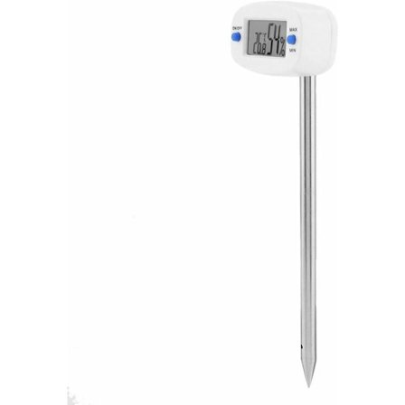 Digital jordfuktighetsmåler LCD-skjerm temperaturfuktighetstester med sonde, elektronisk jordtester for hageplanter