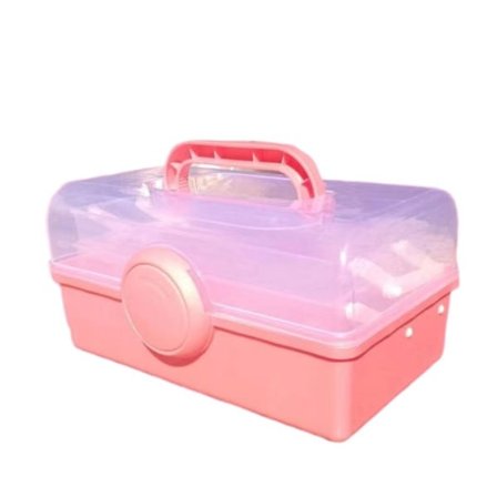 Ompelutarvikkeiden järjestäjä kosmetiikkasäilytyslaatikko PINKKI