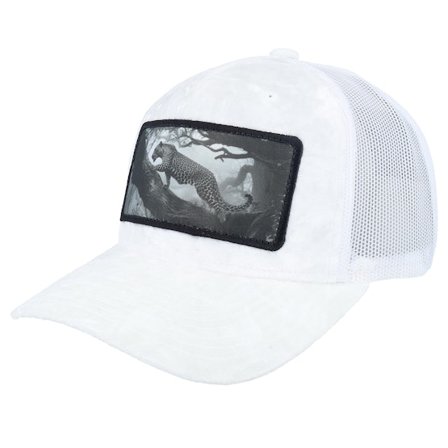 Calza Pennello - White trucker Czapka Z Daszkiem - Leopard Big Patch Velvet White Trucker @ Hatstore