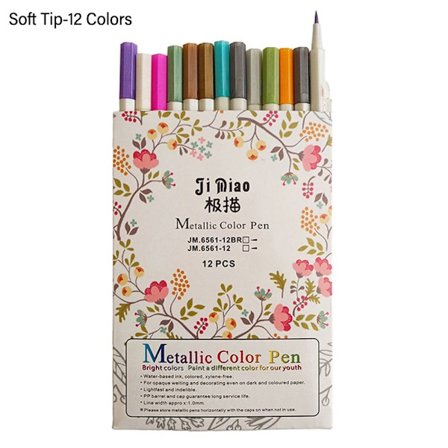 Marker Penna Metallic Pen SOFT TIP-12 FÄRGER SOFT TIP-12 FÄRGER