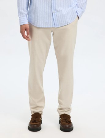 Selected Slh175-Slim Robert Flex Pants Noos - Cream - 30 x 34