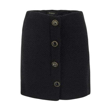 Pinko, Ginette Mini Skirt Czarny, Kobieta, Rozmiar: M