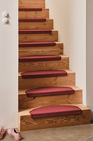 Jotex - Staptapijt Sisal 2-pak Rode Kleur Rode kleur - SIENNA - Koop Trapmatten bij Jotex