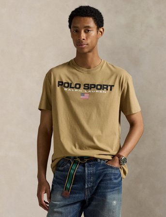 Polo Ralph Lauren Classic Fit Polo Sport Jersey T-Shirt - Brown - M