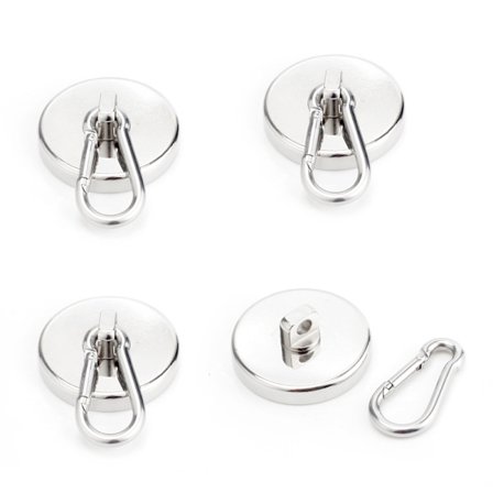 3-pak 45 kg kraftige neodymmagnetiske kroge med drejelig sn