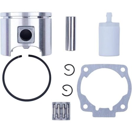 Mäntä 46 mm Polttoainetappi Neulasuodattimen laakerisarja Sopiva Husqvarna 51 55 Yhteensopiva Rancher EU1:n kanssa Yhteensopiva Jonred 2054:n kanssa