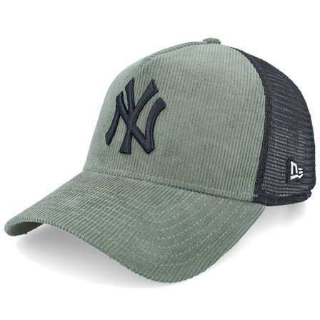 New Era - MLB Zelená trucker Kšiltovka - New York Yankees Corduroy 9FORTY Olive/Black A-frame Trucker @ Hatstore