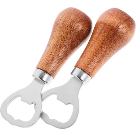 2 stk. Rosaguld Øloplukker Manuel Sodavandsoplukker Træhåndtag Fest Drikkevareoplukker Værktøj