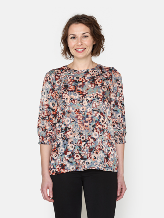 BRANDTEX - 3/4 Ærmet Bluse - Mønstret