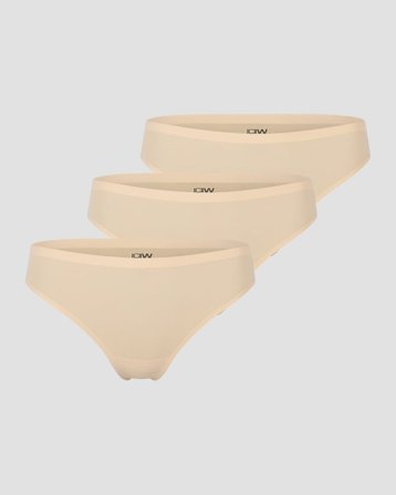 Invisible Thong 3-pack Beige