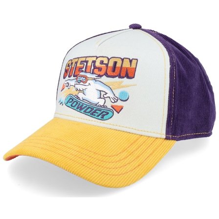 Stetson - Beige adjustable Caps - Powder Sand /Purple/Yellow A-Frame Adjustable @ Hatstore