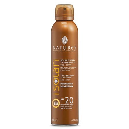 Nature's Solare Spray Trasparente SPF20 200ml