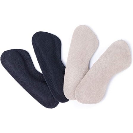 Sett med 2 par selvklebende pads for høye hæler i beige lær