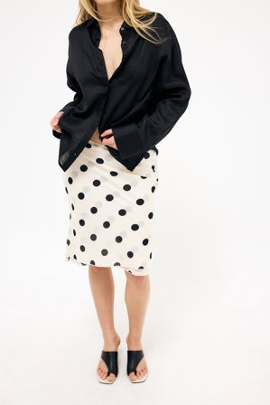 NA-KD Low Waist Knee Length Skirt - Mellemlange nederdele - Prikket - EU 44