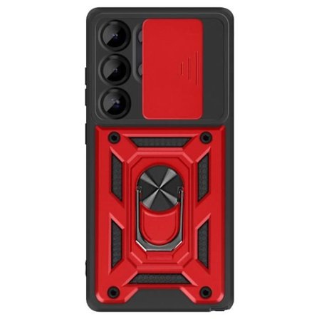 Coque - Mayaxess - Galaxy S25 Ultra - Rød - Stødabsorberende - Støttebøjle