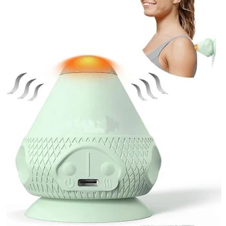 Håndfri Vibrerende Massasjeball, Varme Triggerpunktball, Dypvevs Ryggmuskel Ømhet Lindring Gjenopprettingsmassasje (Grønn)