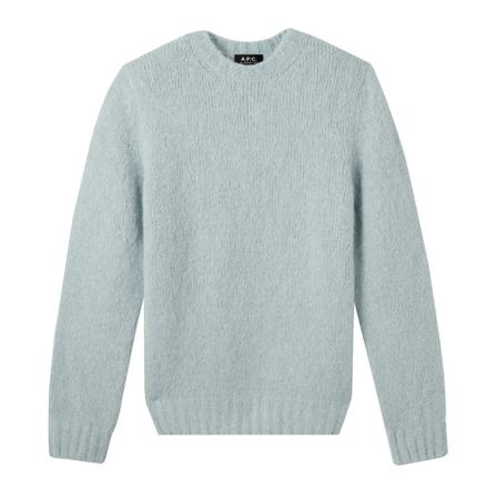 A.p.c., Round-neck Knitwear Blauw, Heren, Maat:L,alpaca