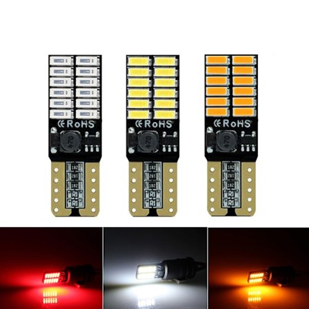 2 st Car LED breda ljus, konstant ström avkodning T10 4014 24SMD registreringsskylt läslampa, 12V
