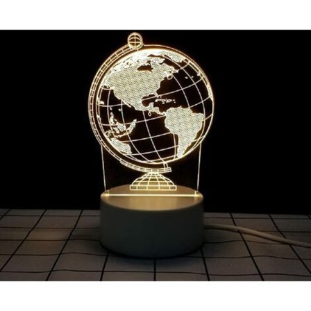 3D Natlys LED Varm Lys Natlys USB Kontor Soveværelse LED Lys Gave til Børneværelse Kreativ Dekoration Lys-Globe