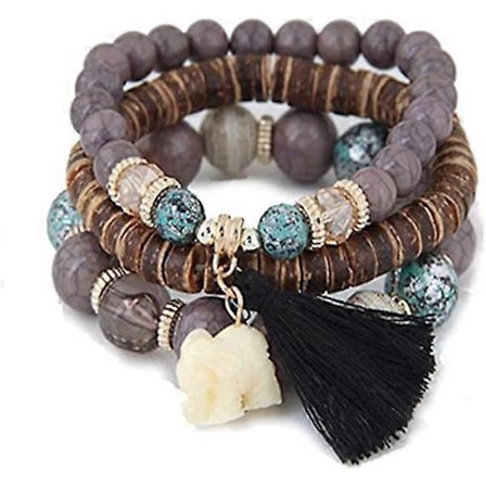 Armband med träpärlor