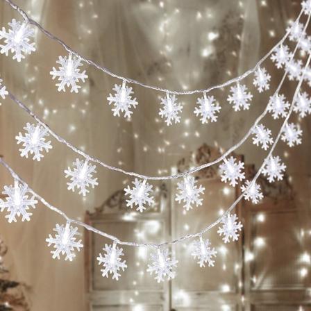 80 LED Jouluhiutale Valojuova Ripustuskoristeet -