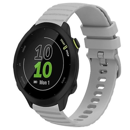 Til Garmin Forerunner 55 20 mm bølget prikmønster ensfarvet silikone urbånd