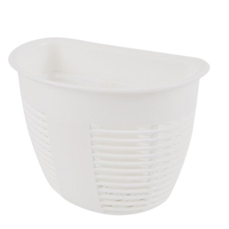 Veggmontert oppbevaringskurv Mini Diverse oppbevaringsboks Multifunksjonell husholdningsholder for hjemmekjøkken Hvit