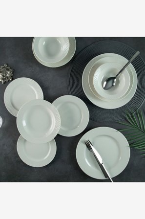 Hermia - Middagssæt (24 dele) Sheyda - Hvid - Servicesæt - Fra Homeroom