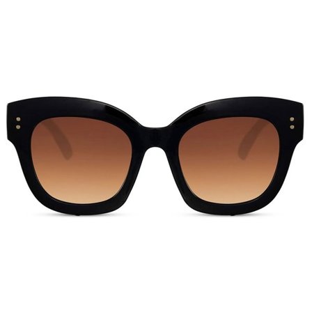 Solglasögon - Sorte med brune glas