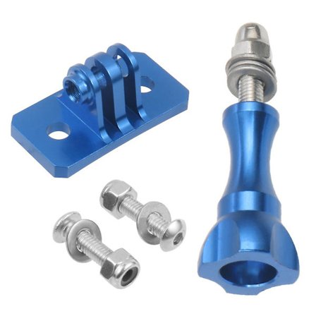 Hjälmfäste Adapter för Gopro Hero 8 7 6 5 4 Yi Sjcam Sports Action Kamera Ridning Racing Klättring Skidåkning Fallskärmshoppning Tillbehör(Blå med 