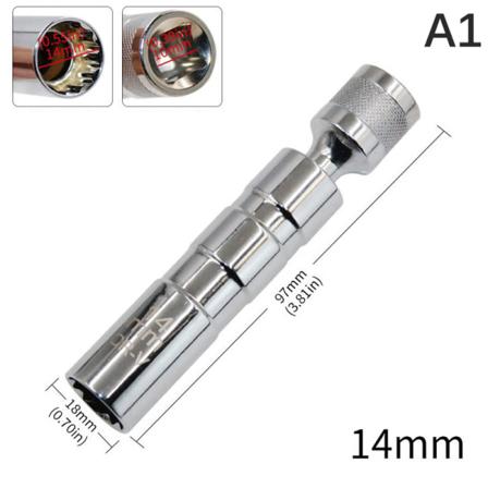 3/8" Tändstiftshylsa Universal Magnetisk Tändstiftshylsa Fl 14mm