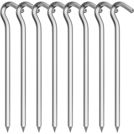 Tältpinnar Metall Kraftiga Tältkrokar Aluminiumlegering Camping Hård Mark Pinnar för Fotbollsnät Presenning och Utomhus - 8st