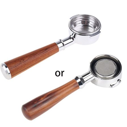 58 mm kaffemaskine filterholder E61 bundløst portafilter med træhåndtag udskiftningstilbehør