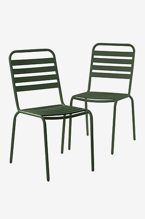 Jotex - Utestol 2-pack Aluminium Skogsgrön DEIA - Köp Utestolar & utepallar hos Jotex